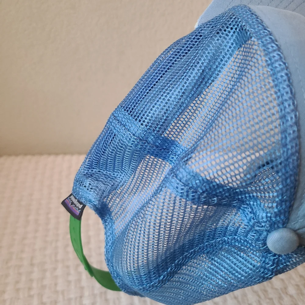Patagonia Light Blue Mesh Baseball Cap One Size Fits Most - Picture 4 of 7